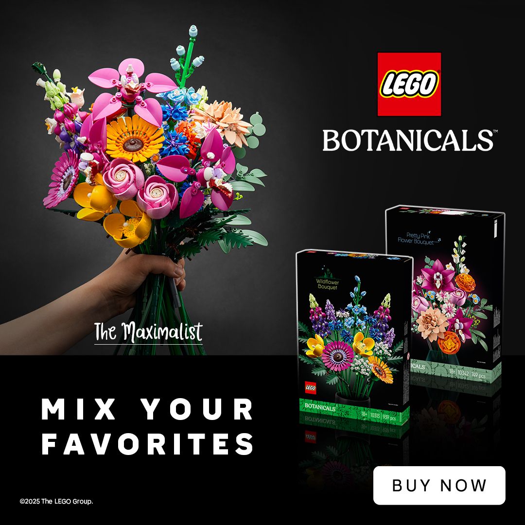 LEGO "The Maximalist": LEGO 10313 Boeket & LEGO 10342 Roze boeket