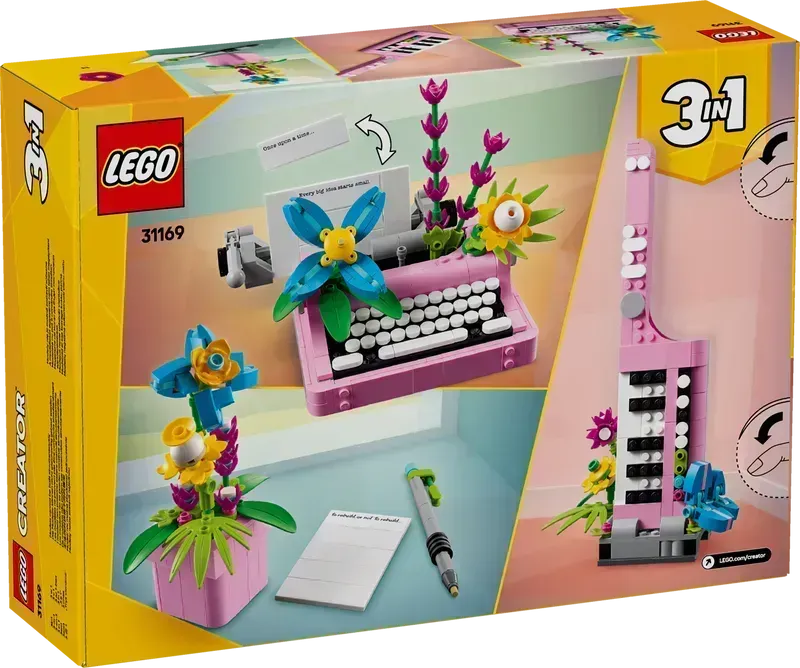 LEGO Typemachine met bloemen 31169 Creator 3-in-1 @ 2TTOYS | Official LEGO shop😊🥰 LEGO €. 26.49