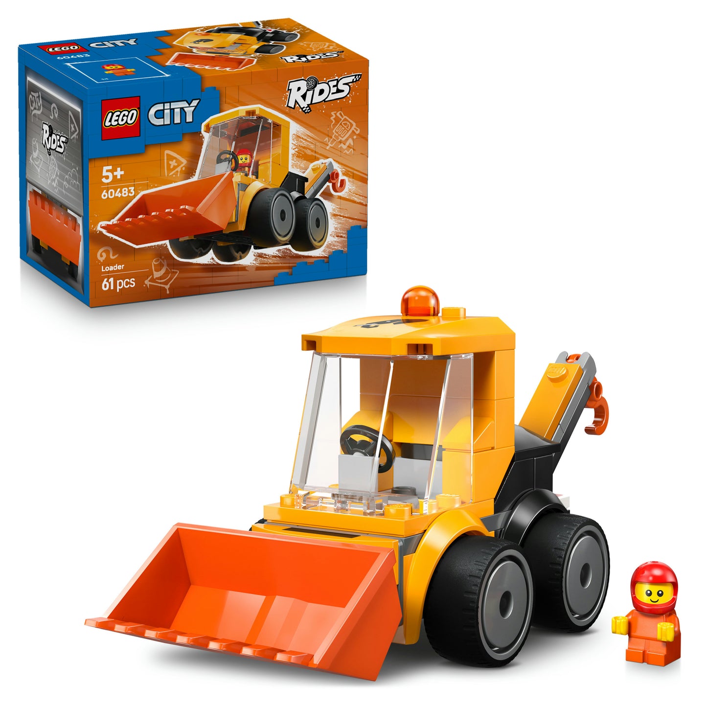 LEGO City Voertuigen – Bouwlader Graafmachine Speelgoed voor Jongens en Meisjes 60483