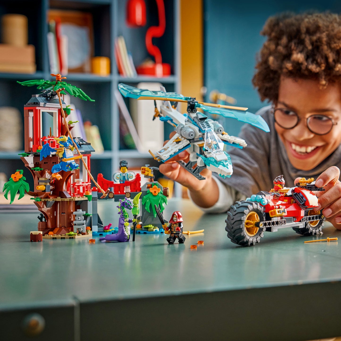 LEGO® NINJAGO® Ninjavoertuigen bij de Boomhut - Actiespeelgoed - Speelset met 6 Minifiguren - 71857