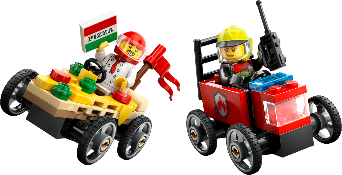 LEGO Rennwagenpaket: Pizzawagen vs. Feuerwehrauto 60458 City
