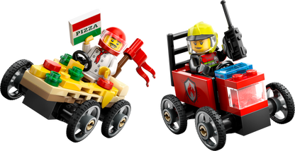 LEGO Rennwagenpaket: Pizzawagen vs. Feuerwehrauto 60458 City