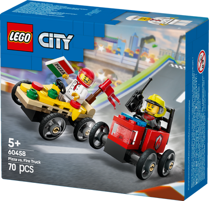 LEGO Rennwagenpaket: Pizzawagen vs. Feuerwehrauto 60458 City