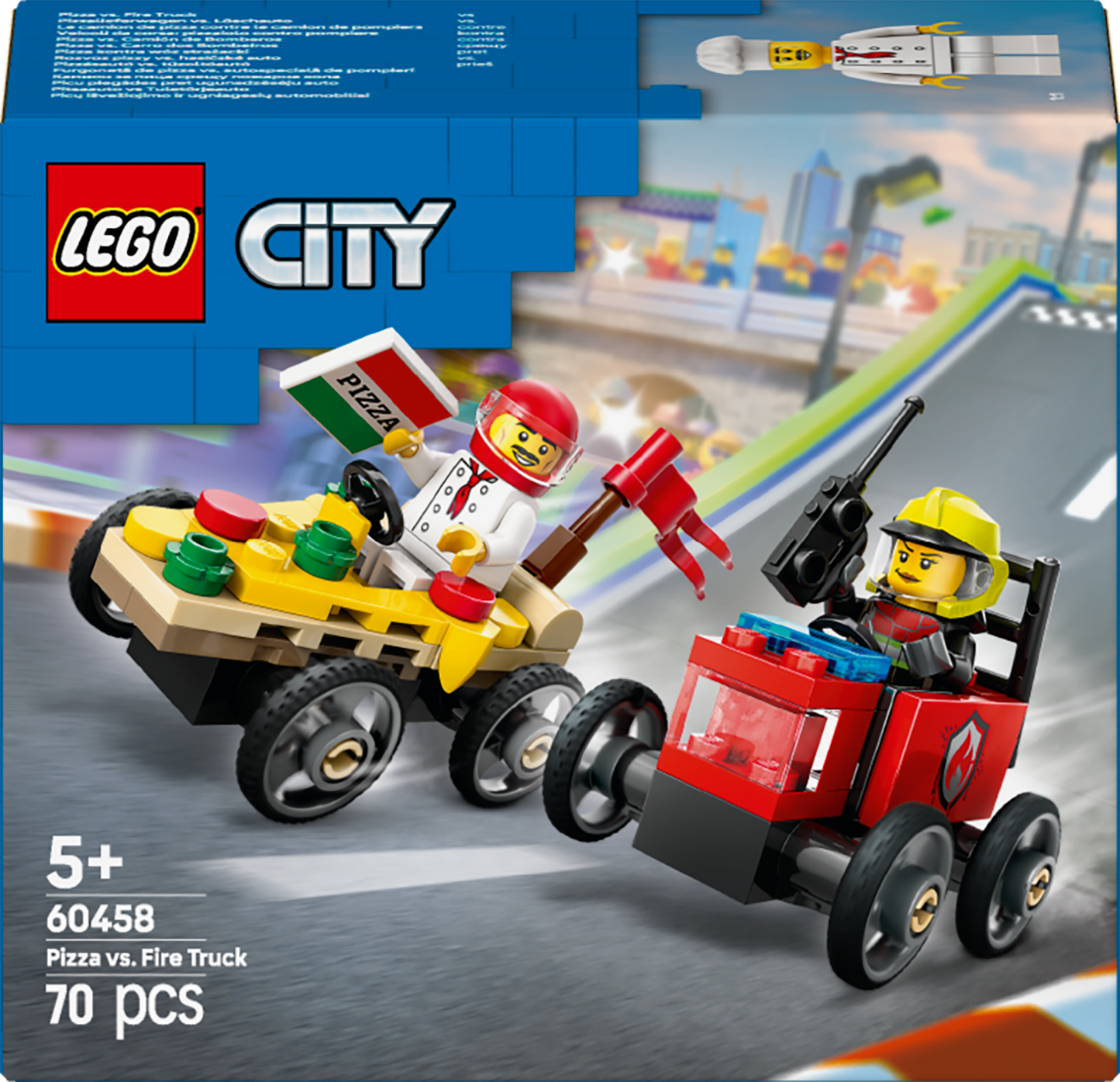 LEGO Rennwagenpaket: Pizzawagen vs. Feuerwehrauto 60458 City