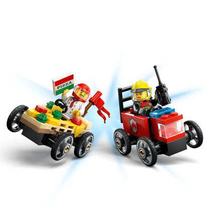 LEGO Rennwagenpaket: Pizzawagen vs. Feuerwehrauto 60458 City