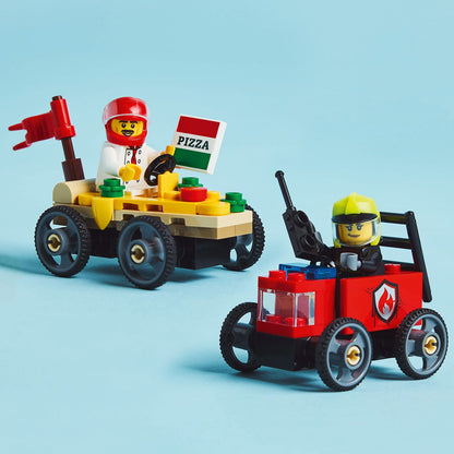 LEGO Rennwagenpaket: Pizzawagen vs. Feuerwehrauto 60458 City