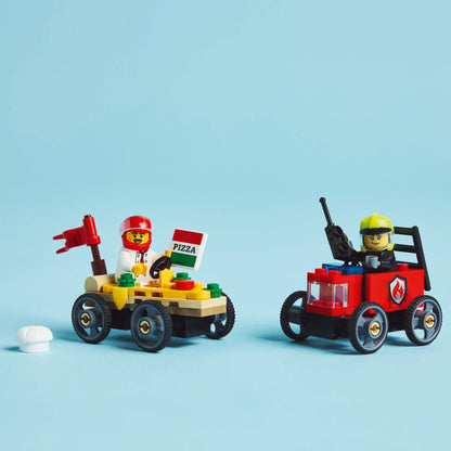 LEGO Rennwagenpaket: Pizzawagen vs. Feuerwehrauto 60458 City