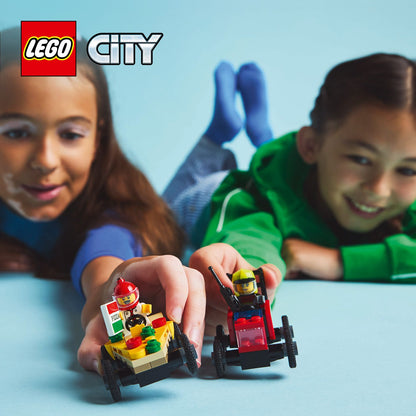 LEGO Rennwagenpaket: Pizzawagen vs. Feuerwehrauto 60458 City
