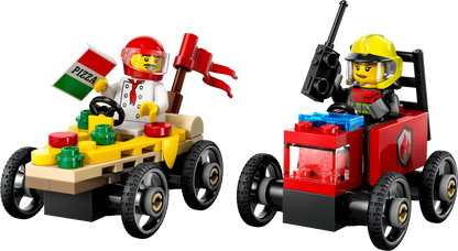 LEGO Rennwagenpaket: Pizzawagen vs. Feuerwehrauto 60458 City