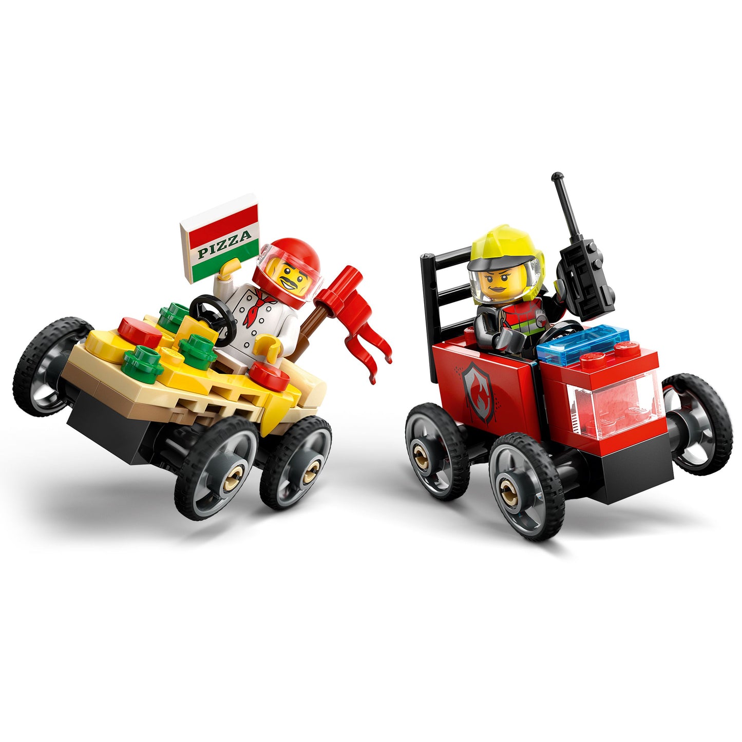 LEGO Rennwagenpaket: Pizzawagen vs. Feuerwehrauto 60458 City