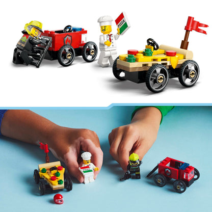 LEGO Rennwagenpaket: Pizzawagen vs. Feuerwehrauto 60458 City