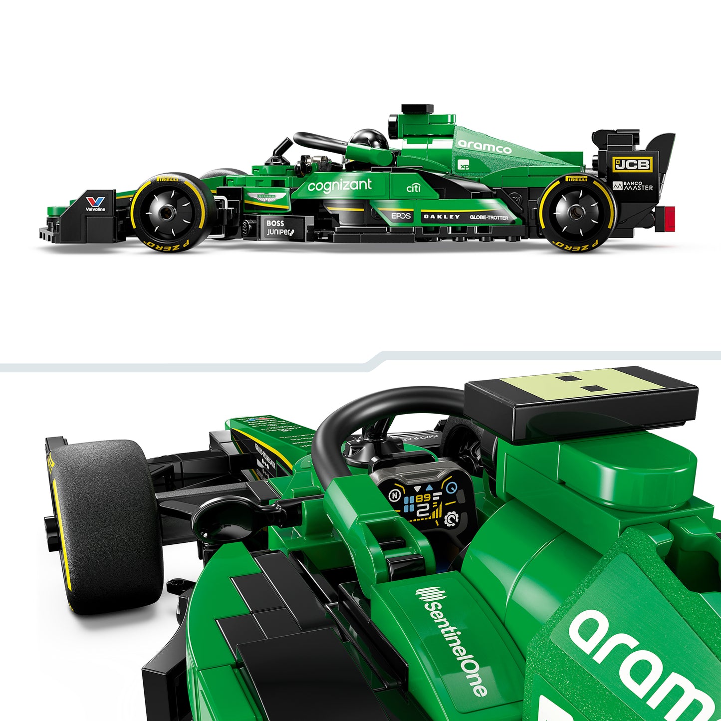 LEGO Aston Martin safety car and AMR23 76925 Speed Champions
