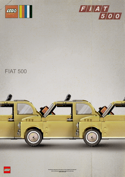 LEGO Fiat 500 geel 10271 Creator Expert