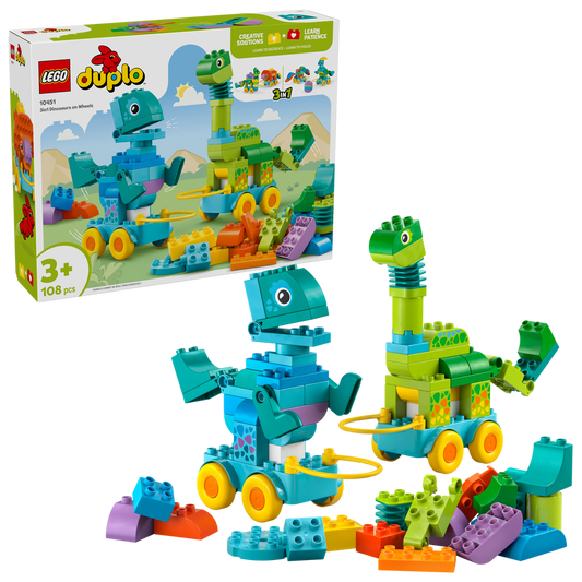 LEGO 3-in-1 dinosaurussen op wielen 10451 DUPLO