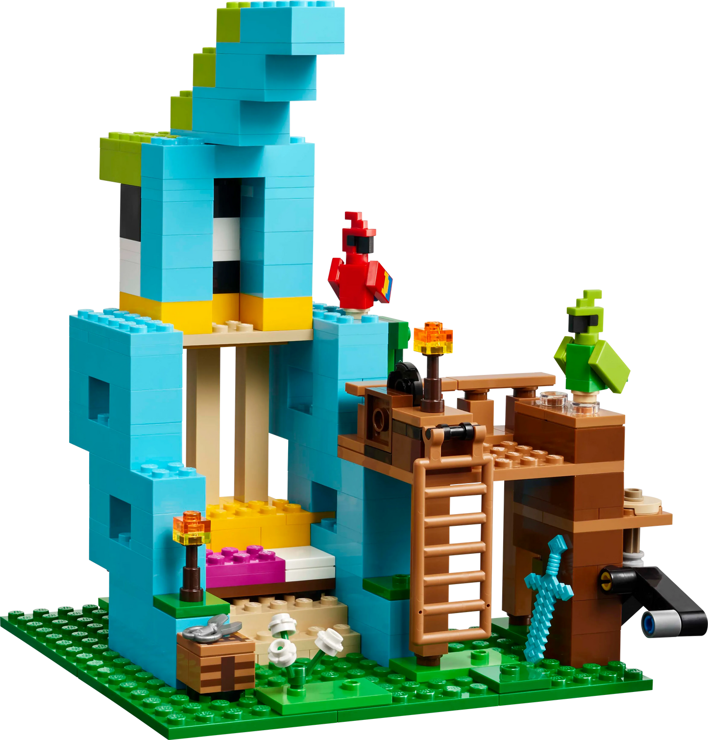 LEGO De papegaaienhuizen 21282 Minecraft