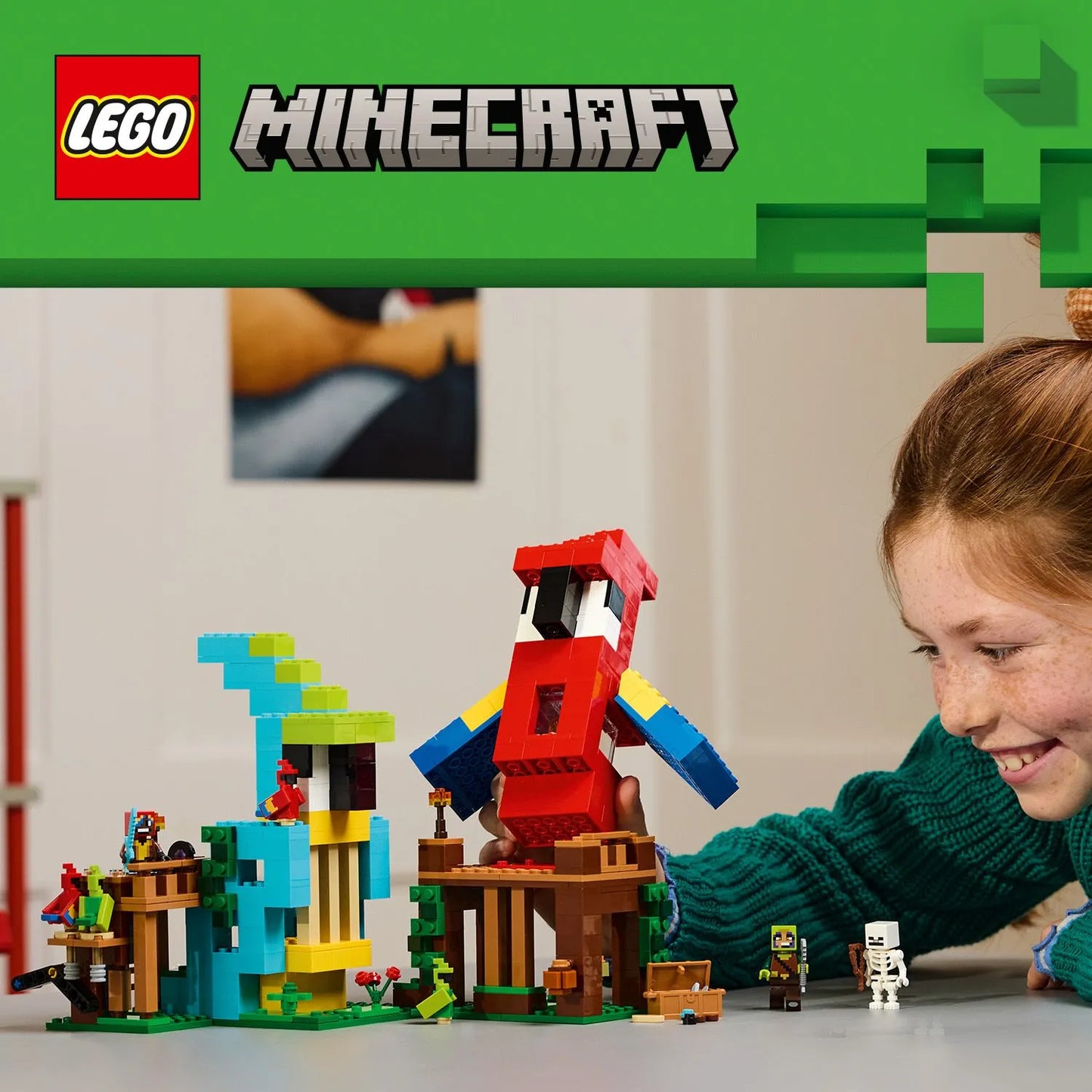 LEGO De papegaaienhuizen 21282 Minecraft