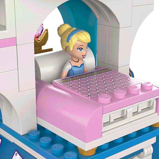 LEGO Het Disney kasteel van Assepoester en de knappe prins 43206 Disney