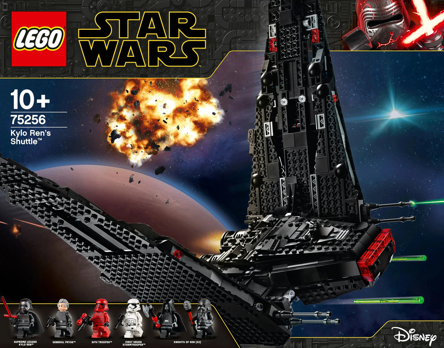 LEGO Kylo Ren's shuttle inclusief Kylo Ren, Pryde, Sith, Troopers en Knights 75256 StarWars