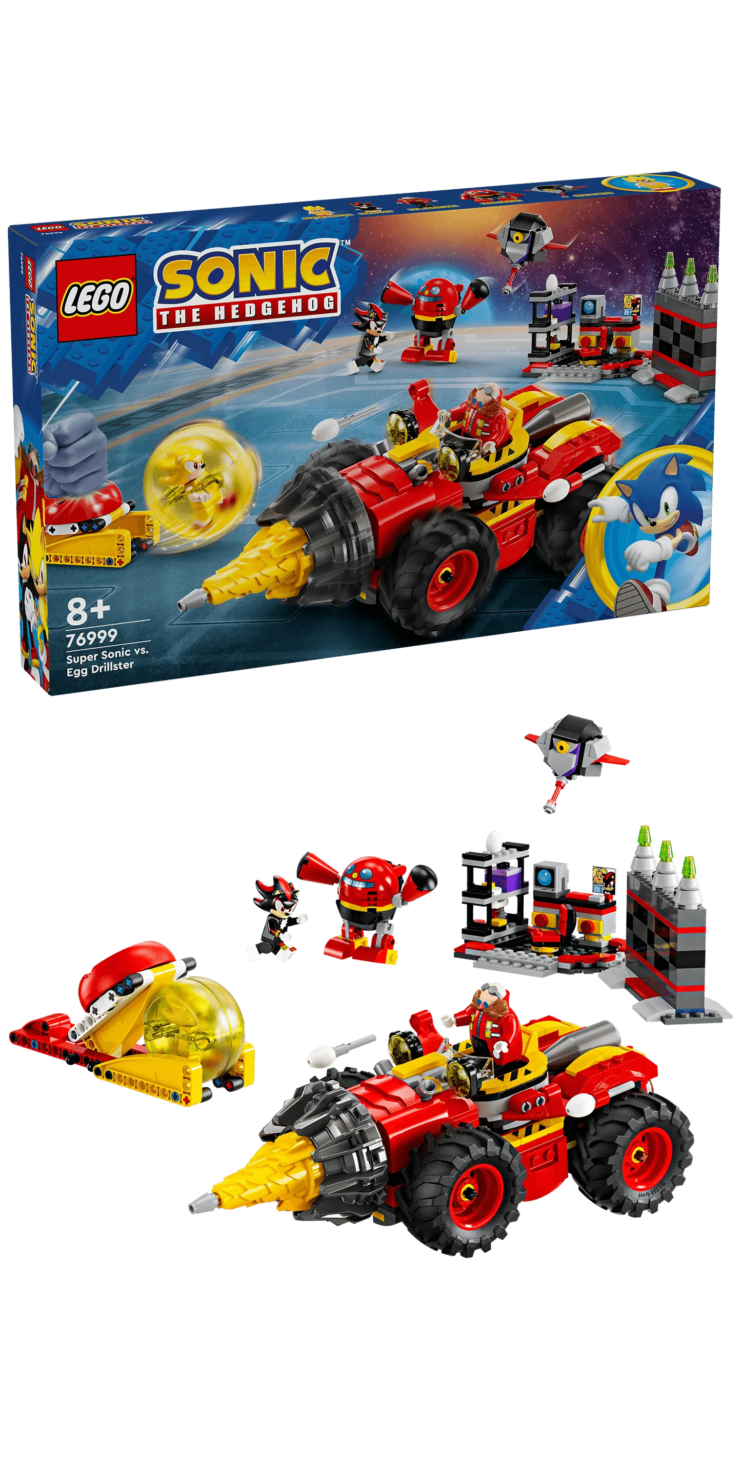 LEGO Super Sonic vs. Egg Drillster 76999 Sonic LEGO Sonic @ 2TTOYS | Official LEGO shop😊🥰 LEGO €. 67.99