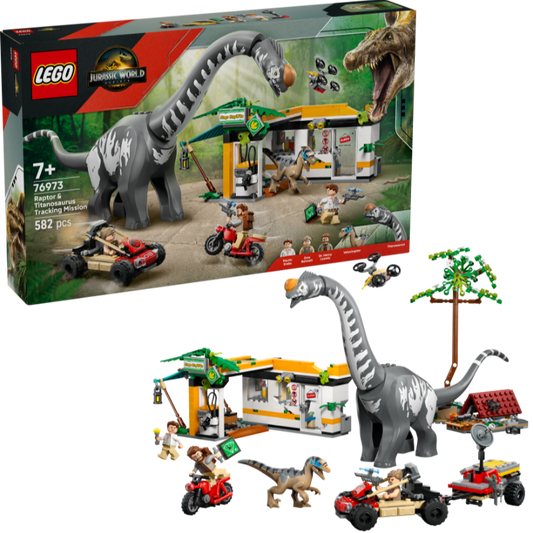 LEGO Raptor en Titanosaurus opsporingsmissie 76973 Jurassic World